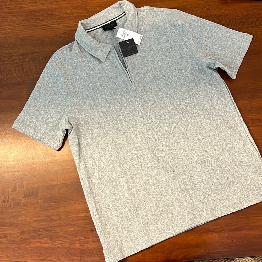 NWT MAGASCHONI MAN Collared Cotton Knit Shirt